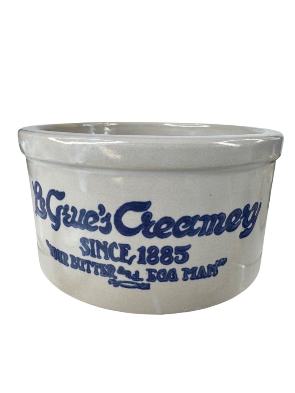 LeGrees Creamery Ceramic Butter Crocks Striped Rustic Set of 3 Vintage Stoneware - Picture 4 of 11